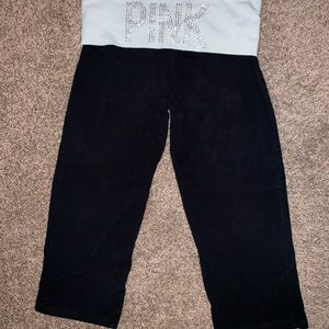 Light blue and black- Yoga, flare capris🖤💙